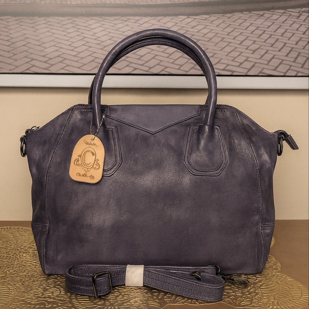 Genuine leather Charcoal shoulder / Crossbody bag